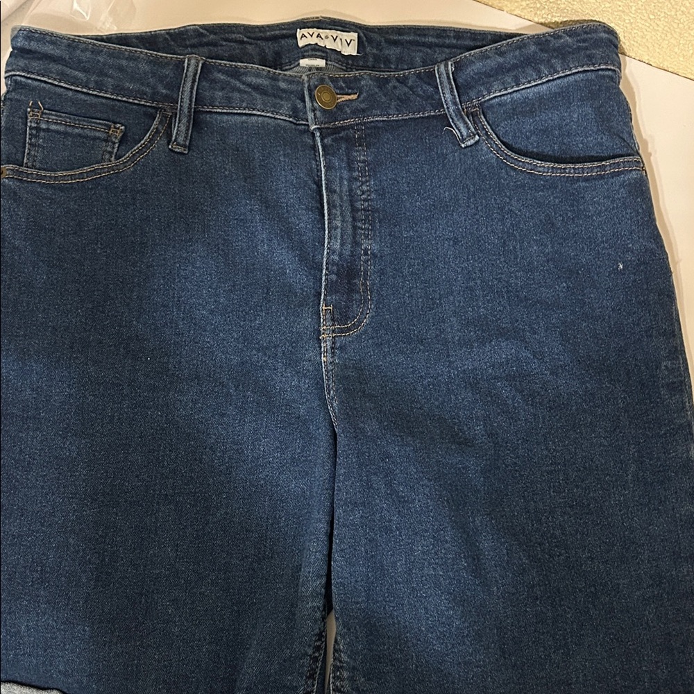 Ava & Viv Dark Blue Denim Bermuda Shorts